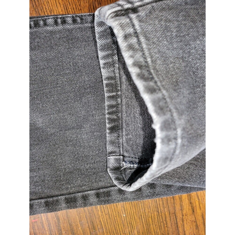 Vintage Lee Mens 2005908 Washed Black Rigid Denim Jeans 33x32 Y2K 2006 Mexico - Picture 13 of 16